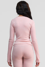 thulite pink merino wool long sleeve shirt