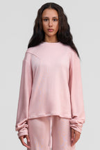 thulite pink merino wool loose shirt