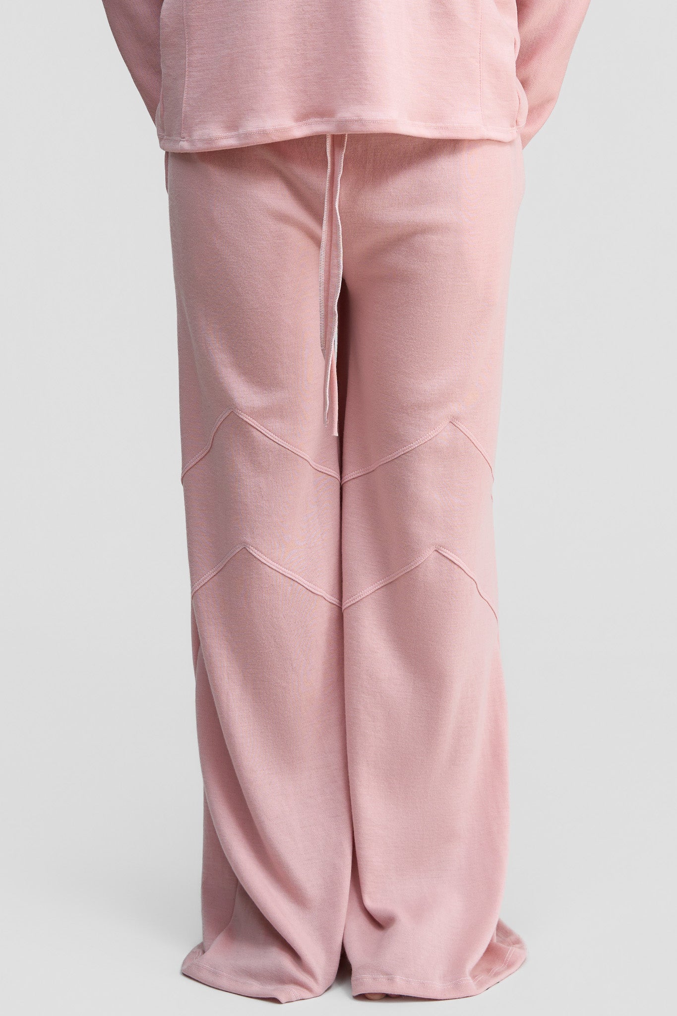 thulite pink merino wool loose pants
