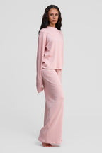 thulite pink merino wool loose pants