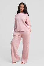 thulite pink merino wool loose shirt