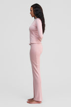 thulite pink merino wool low rise pants