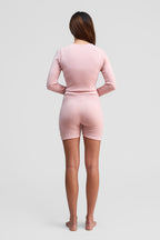 thulite pink merino wool shorts