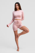 thulite pink merino wool shorts