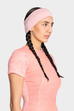 rose quartz merino wool headband