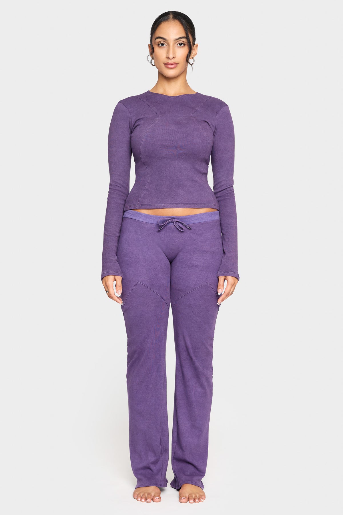 amethyst organic cotton low rise pants