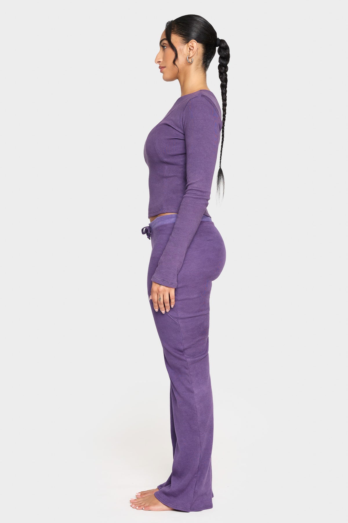 amethyst organic cotton low rise pants
