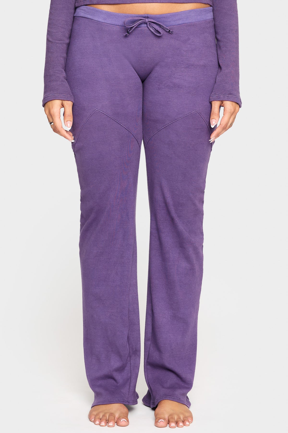 amethyst organic cotton low rise pants