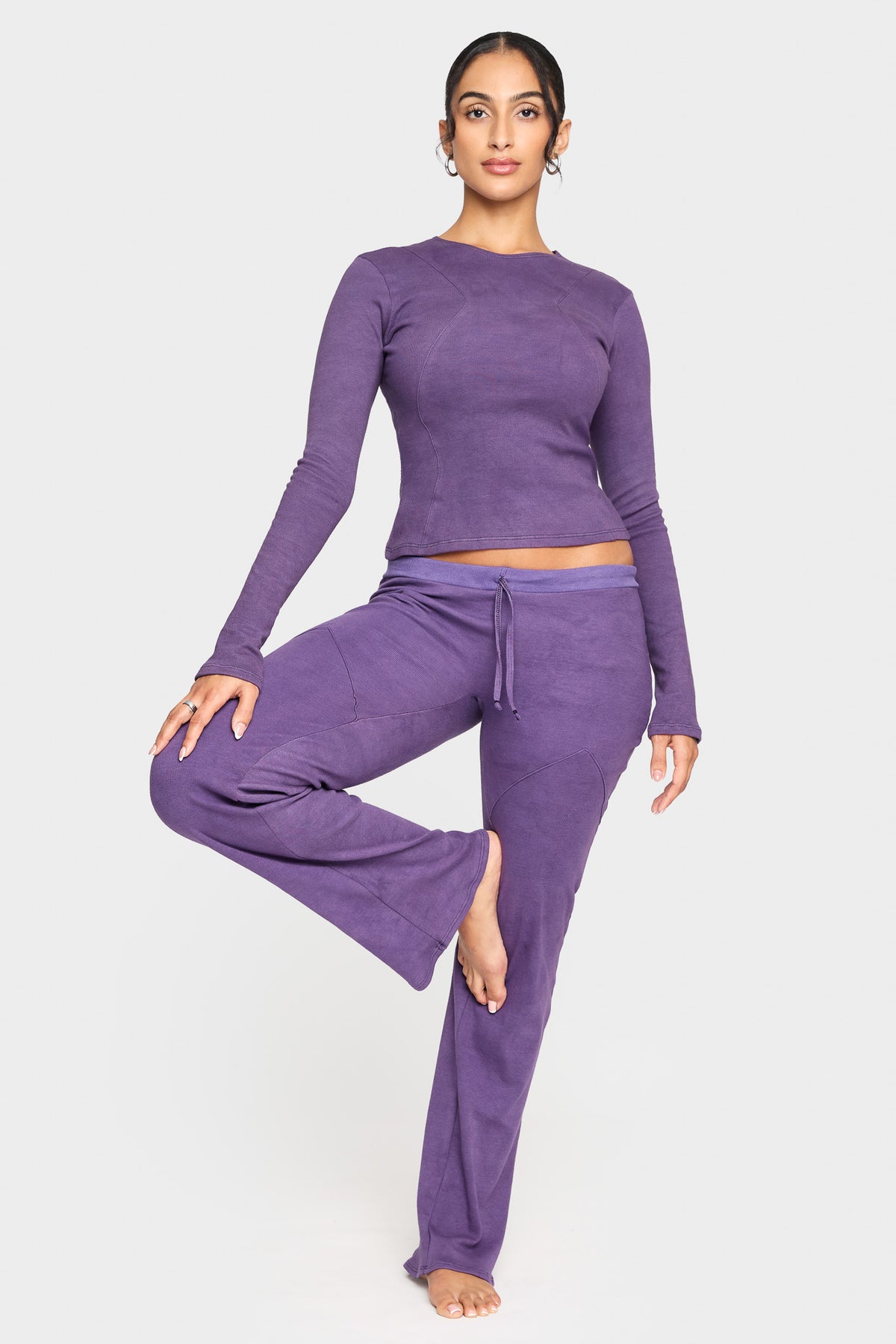 amethyst organic cotton low rise pants