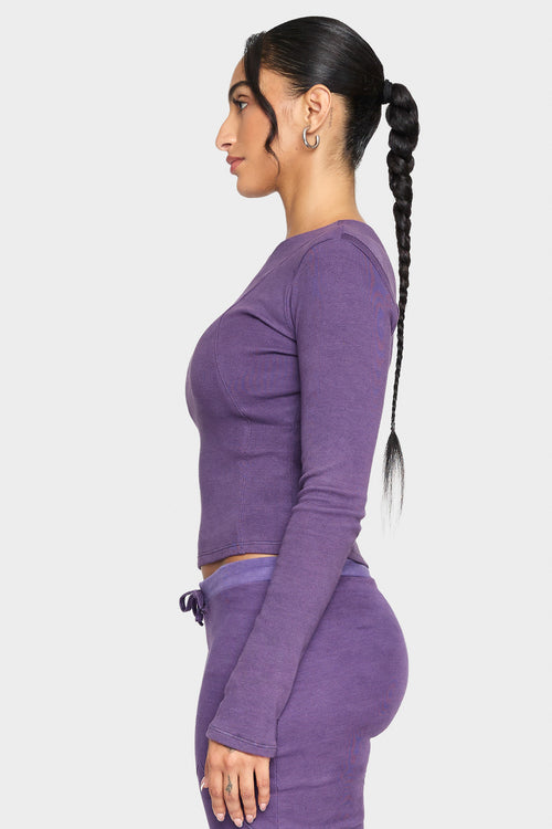 amethyst organic cotton long sleeve shirt