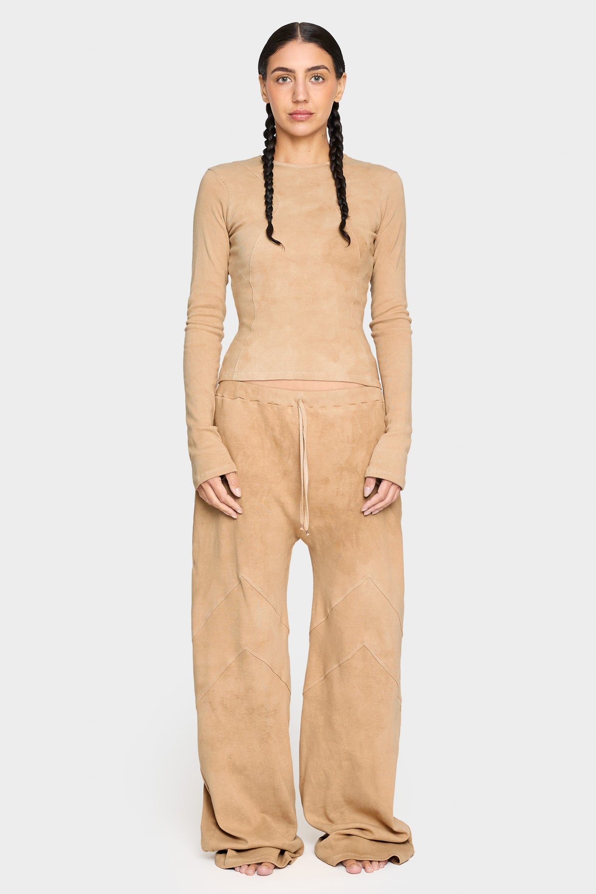 tannin brown organic cotton loose pants