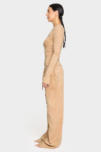 tannin brown organic cotton loose pants
