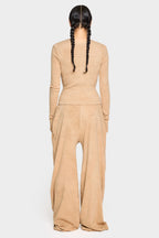 tannin brown organic cotton loose pants