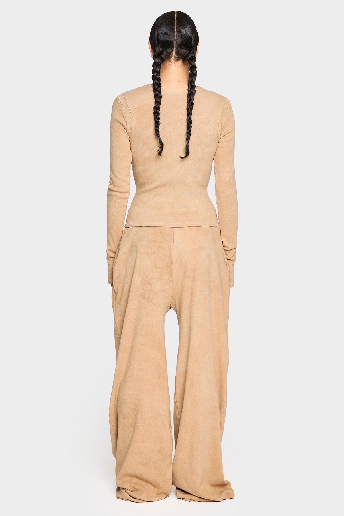 tannin brown organic cotton loose pants