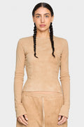 tannin brown organic cotton long sleeve shirt