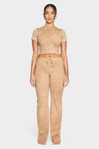 tannin brown organic cotton pants