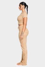 tannin brown organic cotton pants
