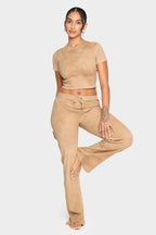 tannin brown organic cotton pants