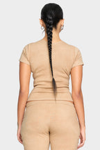 tannin brown organic cotton shirt