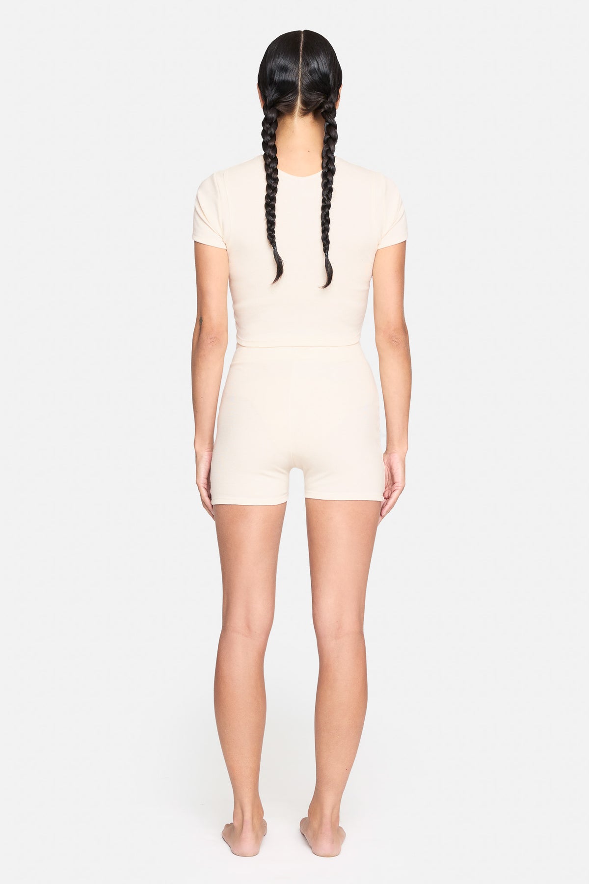 undyed organic cotton shorts
