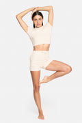 undyed organic cotton shorts