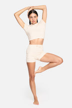 undyed organic cotton shorts