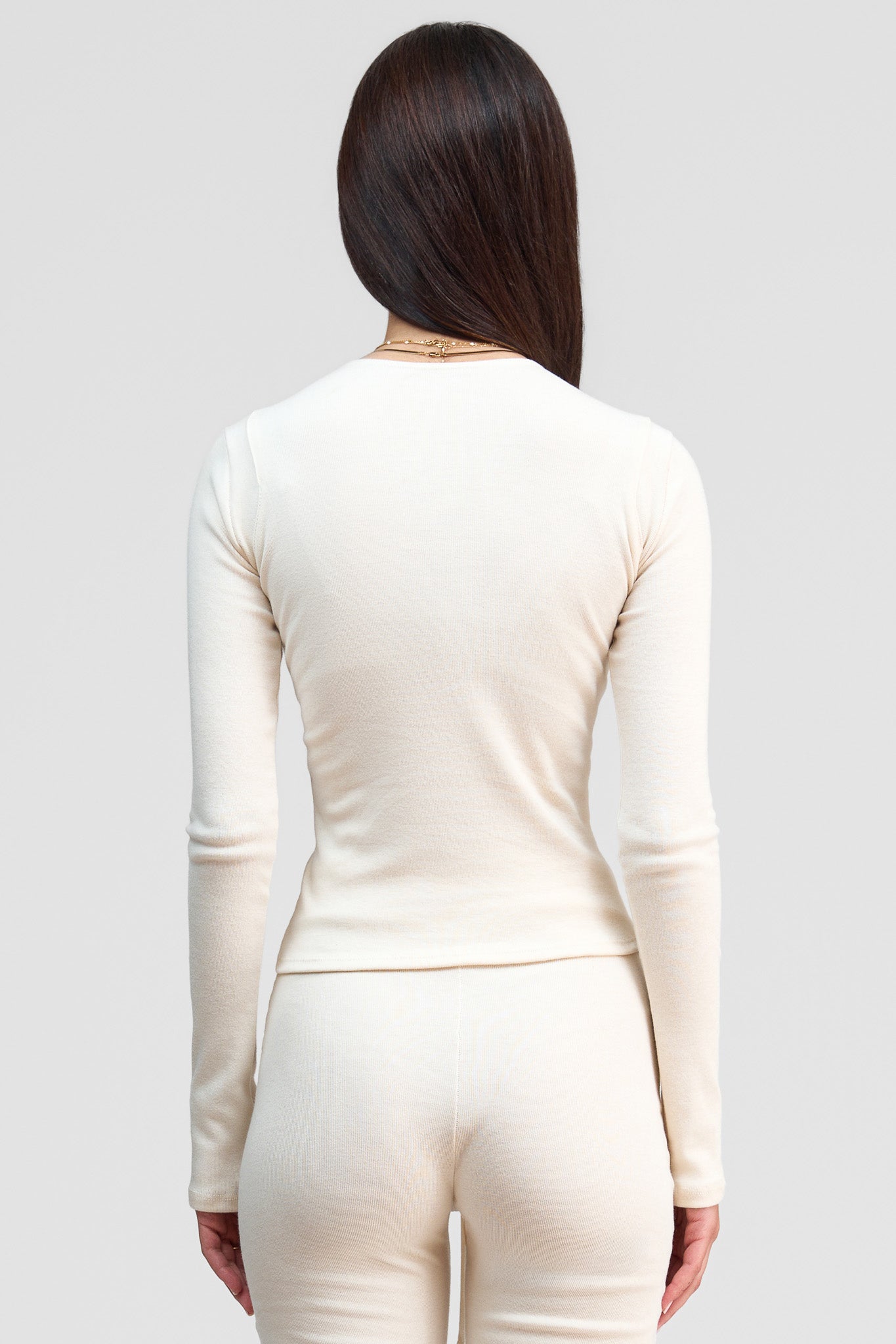 undyed organic cotton long sleeve shirt