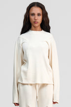 undyed organic cotton loose long sleeve shirt