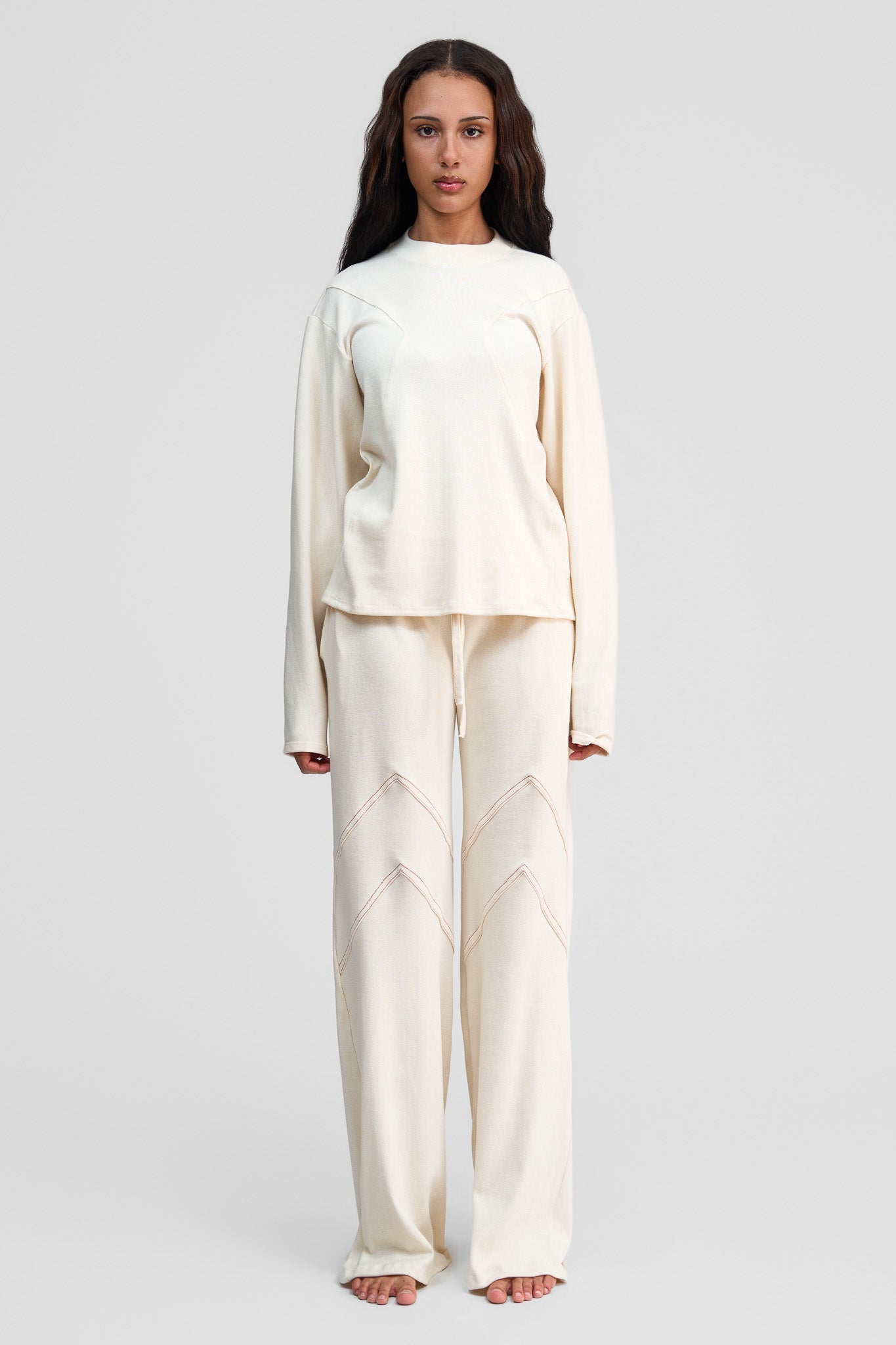 undyed organic cotton loose pants