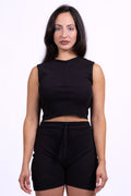 black obsidian organic cotton tank top
