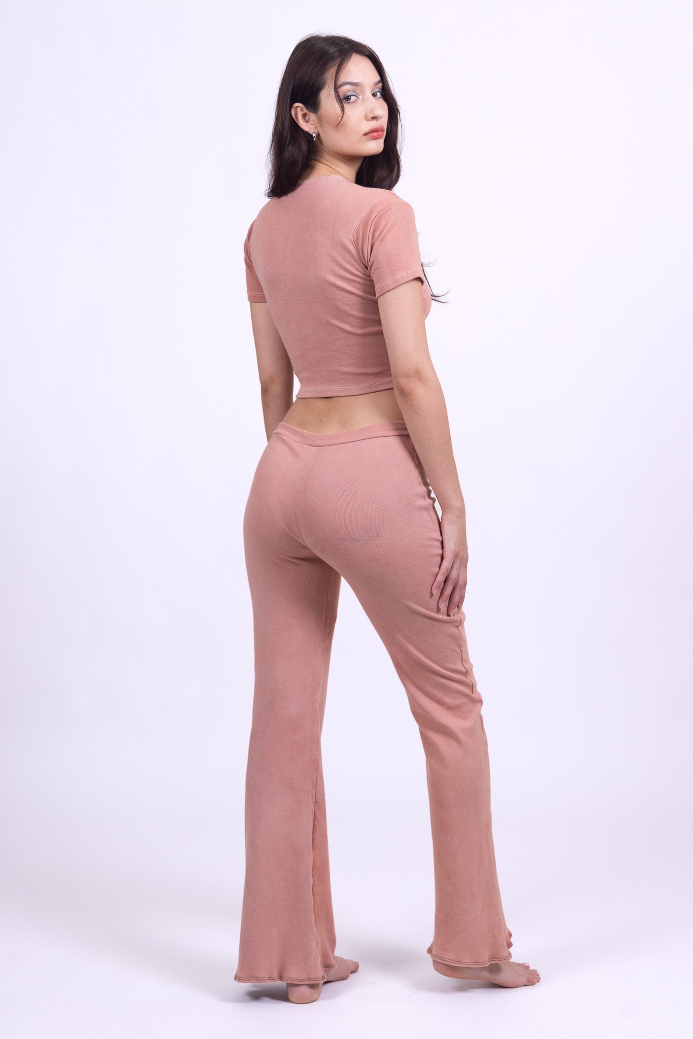 rose quartz organic cotton pants
